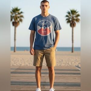 LOST Enterprises Surf Boards 91 or 93 Men’s Vintage Blue Graphic Surf T-Shirt XL